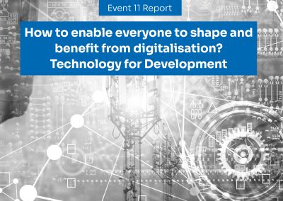 World series on AI event report: How to enable everyone to shape and benefit from digitalisation? Technology for Development